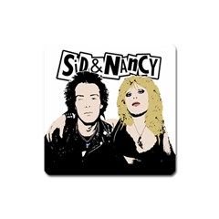 Sid And Nancy Square Magnet by Valentinaart