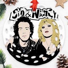 Sid And Nancy Ornament (round Filigree) by Valentinaart