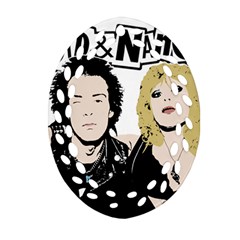 Sid And Nancy Oval Filigree Ornament (two Sides) by Valentinaart