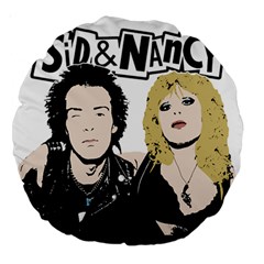 Sid And Nancy Large 18  Premium Round Cushions by Valentinaart