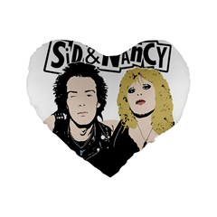 Sid And Nancy Standard 16  Premium Heart Shape Cushions by Valentinaart