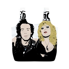 Sid And Nancy Full Print Recycle Bags (m)  by Valentinaart