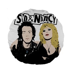 Sid And Nancy Standard 15  Premium Flano Round Cushions by Valentinaart