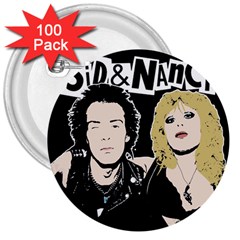 Sid And Nancy 3  Buttons (100 Pack)  by Valentinaart