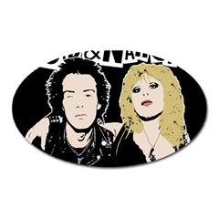 Sid And Nancy Oval Magnet by Valentinaart