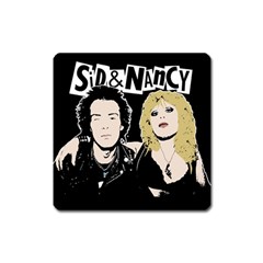 Sid And Nancy Square Magnet by Valentinaart