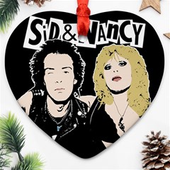 Sid And Nancy Heart Ornament (two Sides) by Valentinaart