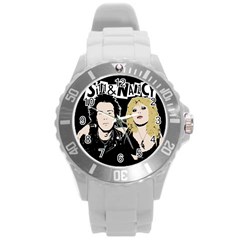 Sid And Nancy Round Plastic Sport Watch (l) by Valentinaart