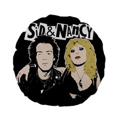 Sid And Nancy Standard 15  Premium Flano Round Cushions by Valentinaart