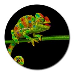 Chameleons Round Mousepads by Valentinaart