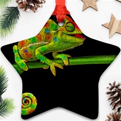 Chameleons Ornament (star) by Valentinaart