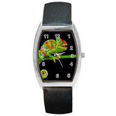 Chameleons Barrel Style Metal Watch by Valentinaart