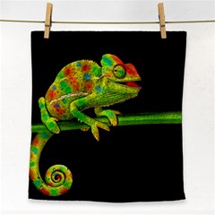 Chameleons Face Towel by Valentinaart