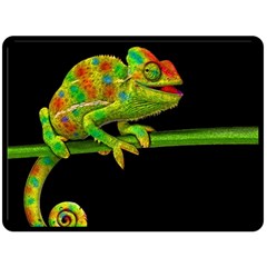 Chameleons Double Sided Fleece Blanket (large)  by Valentinaart