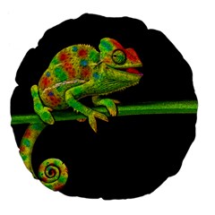 Chameleons Large 18  Premium Flano Round Cushions by Valentinaart