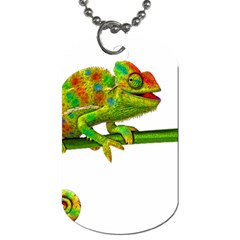 Chameleons Dog Tag (one Side) by Valentinaart