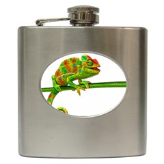 Chameleons Hip Flask (6 Oz) by Valentinaart