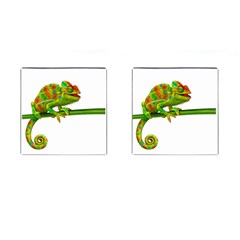 Chameleons Cufflinks (square) by Valentinaart