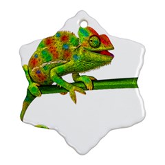 Chameleons Snowflake Ornament (two Sides) by Valentinaart