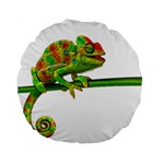 Chameleons Standard 15  Premium Flano Round Cushions Front