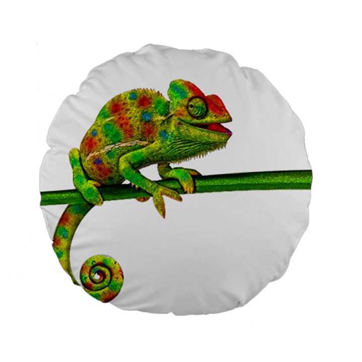 Chameleons Standard 15  Premium Flano Round Cushions