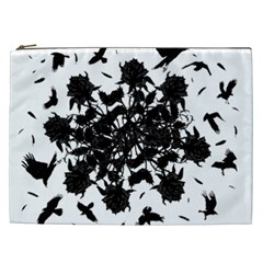 Black Roses And Ravens  Cosmetic Bag (xxl) 