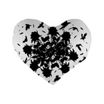 Black roses and ravens  Standard 16  Premium Heart Shape Cushions Front