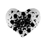 Black roses and ravens  Standard 16  Premium Heart Shape Cushions Back