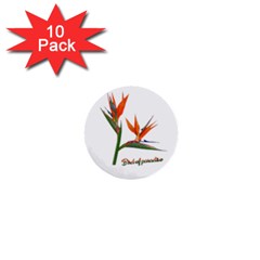 Bird Of Paradise 1  Mini Buttons (10 Pack)  by Valentinaart