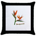 Bird Of Paradise Throw Pillow Case (Black) Front