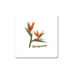 Bird Of Paradise Square Magnet by Valentinaart