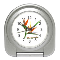 Bird Of Paradise Travel Alarm Clocks by Valentinaart