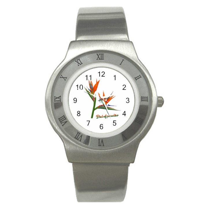 Bird Of Paradise Stainless Steel Watch