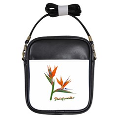 Bird Of Paradise Girls Sling Bags by Valentinaart