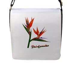 Bird Of Paradise Flap Messenger Bag (l)  by Valentinaart