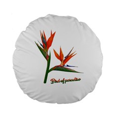 Bird Of Paradise Standard 15  Premium Flano Round Cushions by Valentinaart