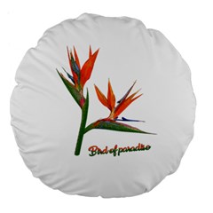 Bird Of Paradise Large 18  Premium Flano Round Cushions by Valentinaart