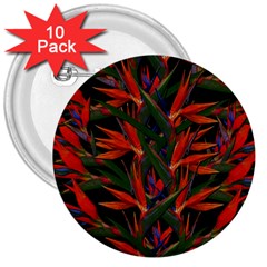 Bird Of Paradise 3  Buttons (10 Pack)  by Valentinaart