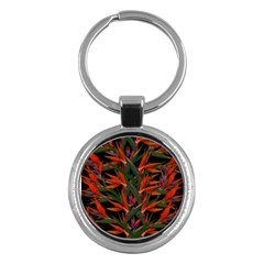 Bird Of Paradise Key Chains (round)  by Valentinaart