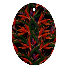 Bird Of Paradise Oval Ornament (two Sides) by Valentinaart