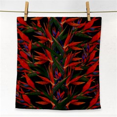 Bird Of Paradise Face Towel by Valentinaart