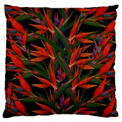 Bird Of Paradise Large Cushion Case (two Sides) by Valentinaart