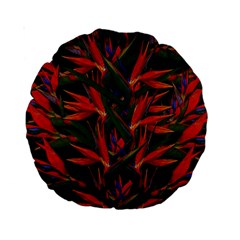 Bird Of Paradise Standard 15  Premium Round Cushions by Valentinaart