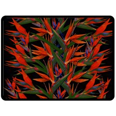 Bird Of Paradise Double Sided Fleece Blanket (large)  by Valentinaart