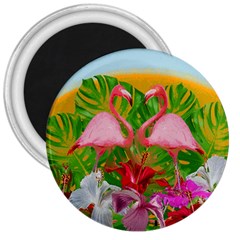 Flamingo 3  Magnets by Valentinaart