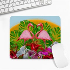 Flamingo Large Mousepads by Valentinaart