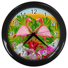 Flamingo Wall Clocks (black)