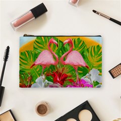 Flamingo Cosmetic Bag (medium)  by Valentinaart