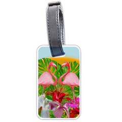 Flamingo Luggage Tags (one Side)  by Valentinaart