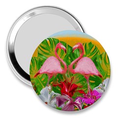 Flamingo 3  Handbag Mirrors by Valentinaart